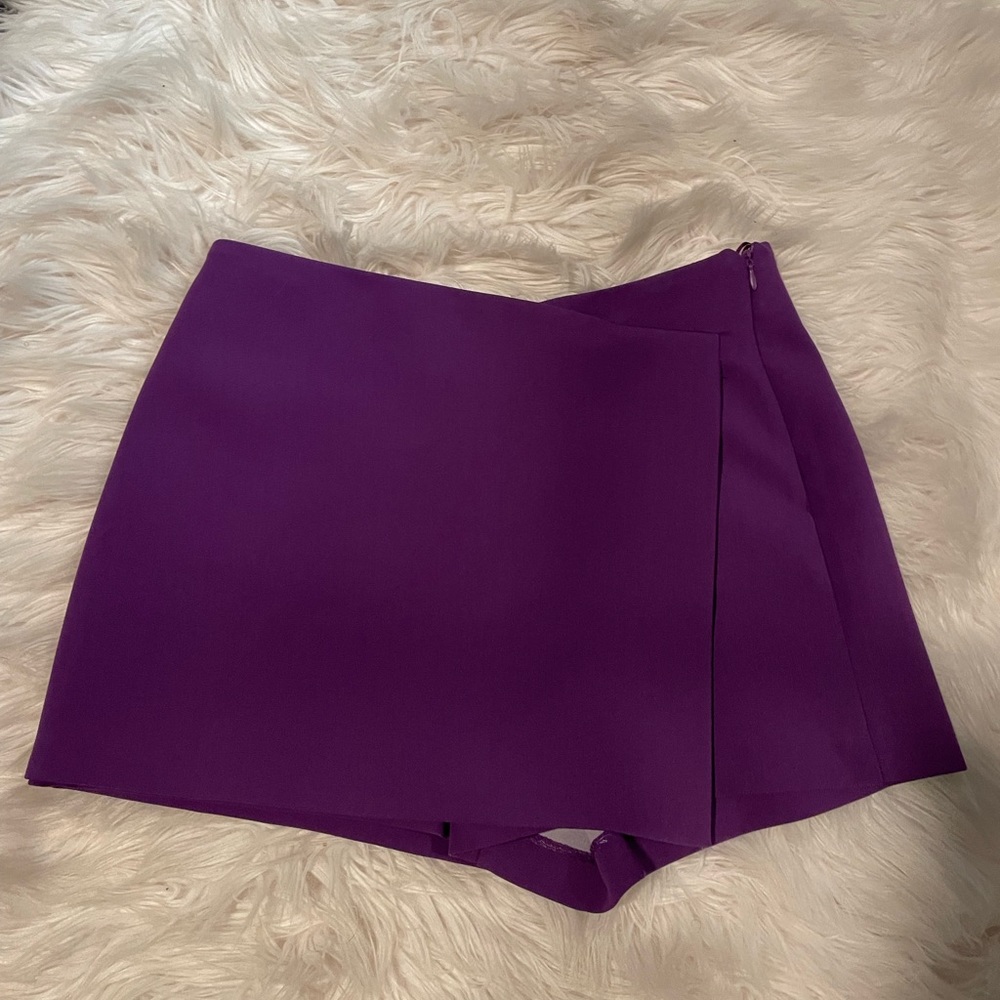 Zara Purple asymmetrical skort